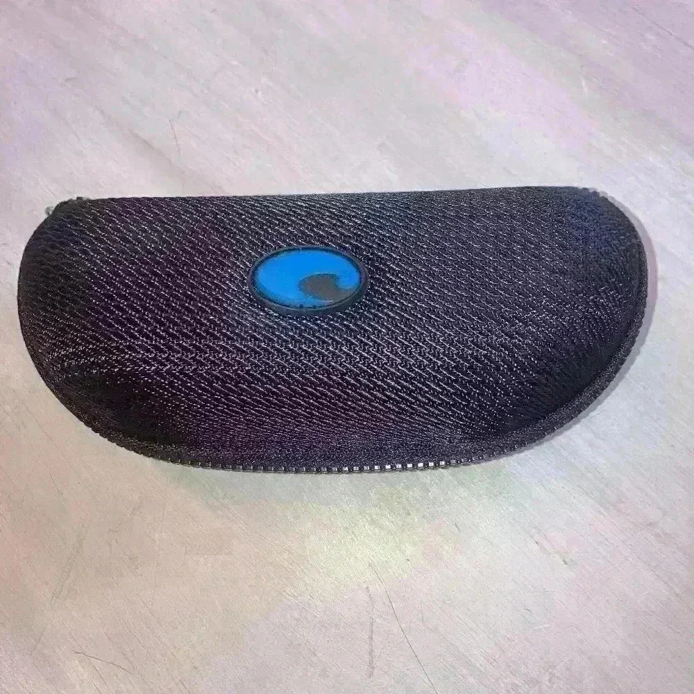 COSTA Del Mar Zippered Black w/ Blue logo Sunglasses Hard Case